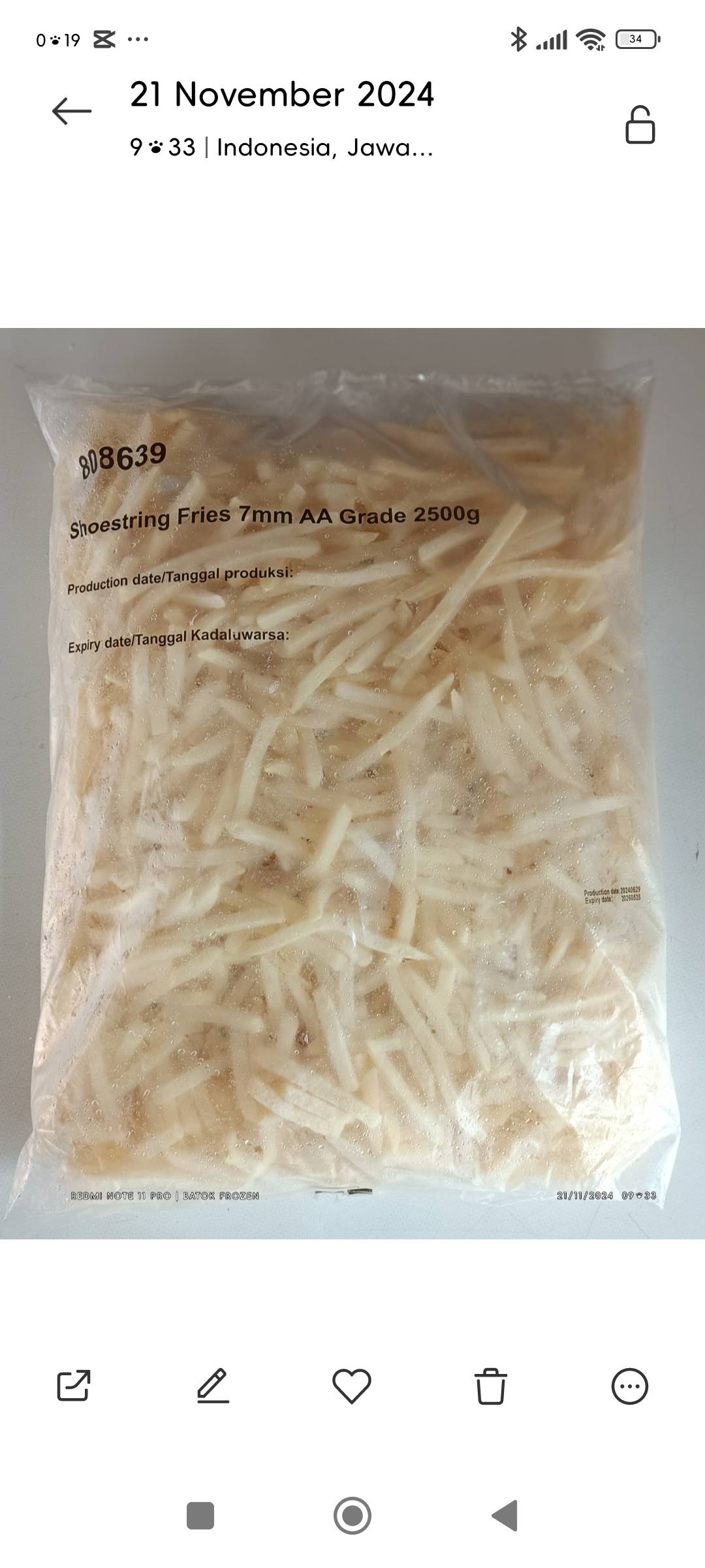 Kentang Import NLD Premium Shoestring 2.5kg 